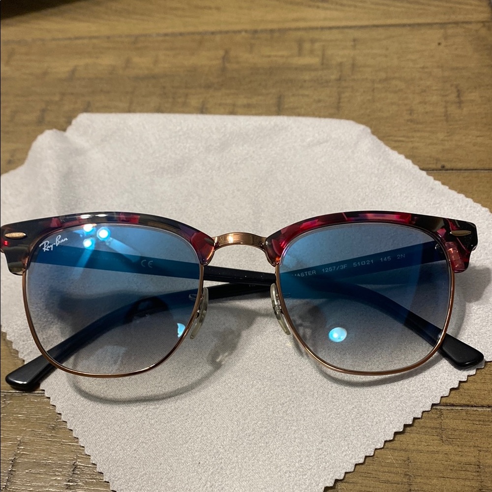COPY - Ray-Ban Clubmaster Sunglasses with Blue Lenses